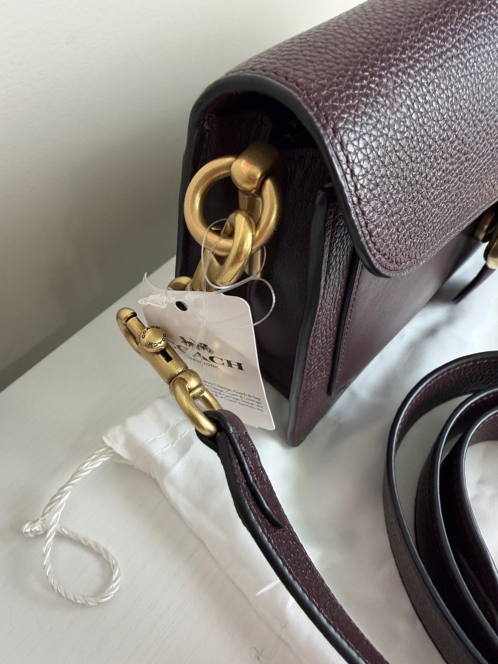 NWT Coach Tabby 26 Crossbody Bag in Oxblood with matching wallet - Picture 3 of 13